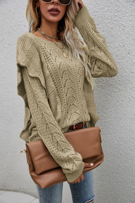 Knitted pullover sweater top