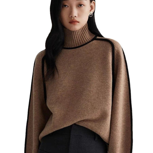 Autumn And Winter Half Turtleneck Three-dimensional Casual Loose