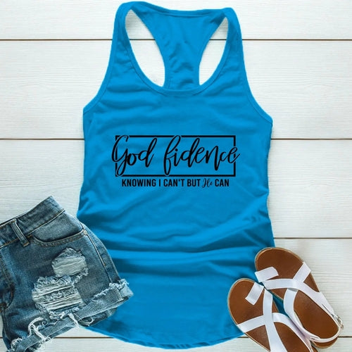 God-Fidence Christian T-Shirt – Faith Over Fear Inspirational Tee