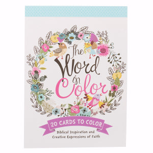 Christian Art Gifts 186027 Word In Color Coloring Postcards