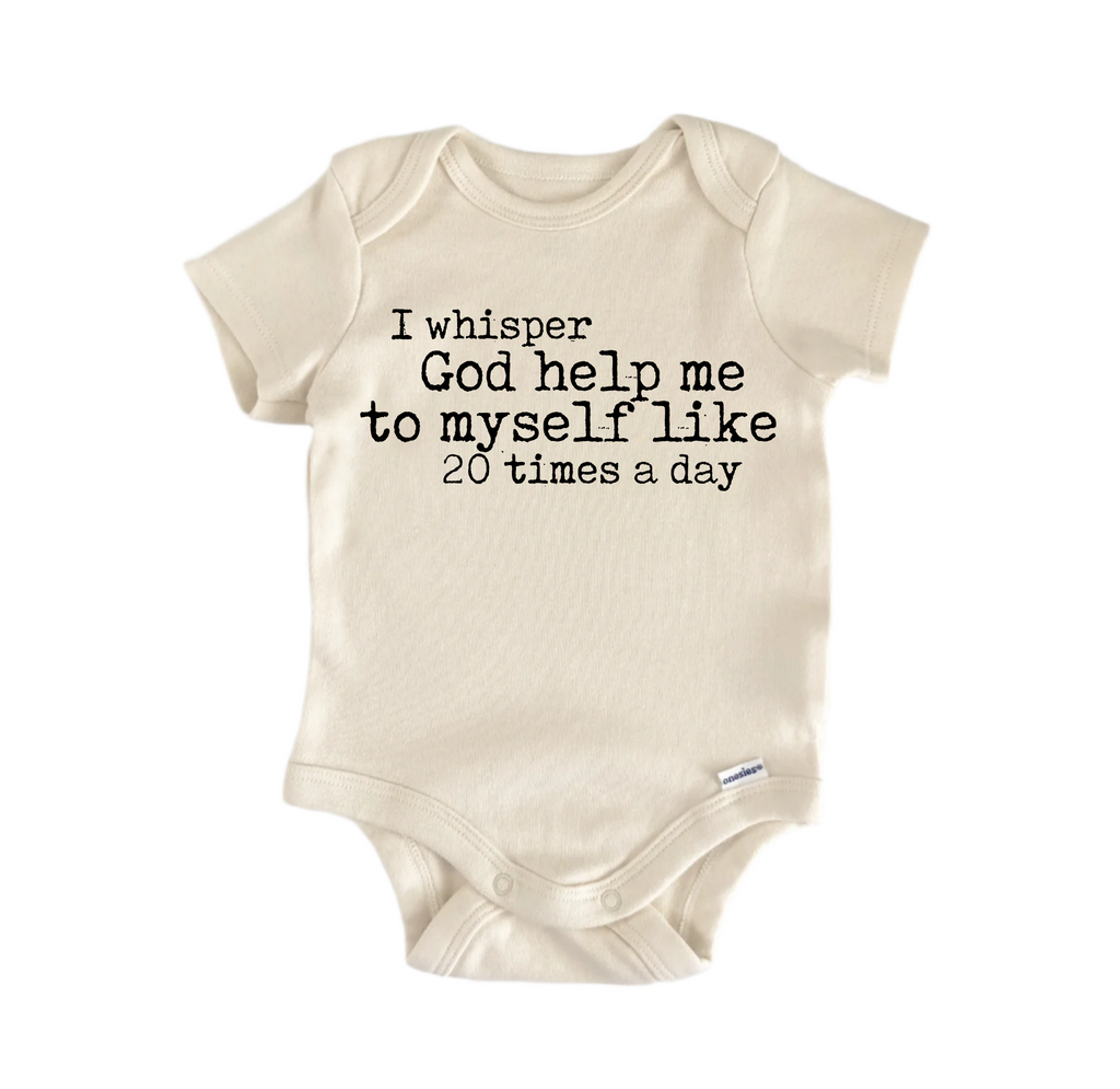 Whisper God Help Me  Jesus Religious God Christian -  Baby Boy Girl