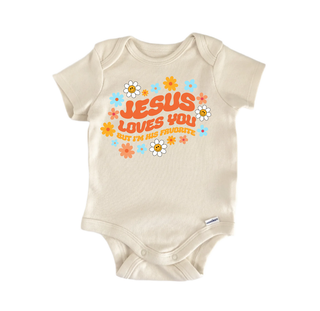 Loves You Favorite Jesus Religious God Christian -  Baby Boy Girl