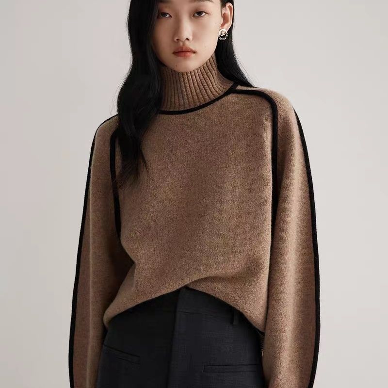 Autumn And Winter Half Turtleneck Three-dimensional Casual Loose