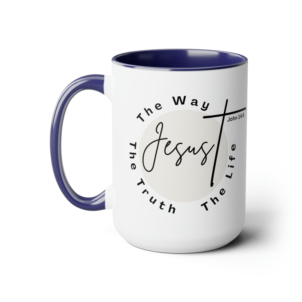 Ceramic Coffee Mug 15oz - Jesus the Way the Truth the Life - Christian