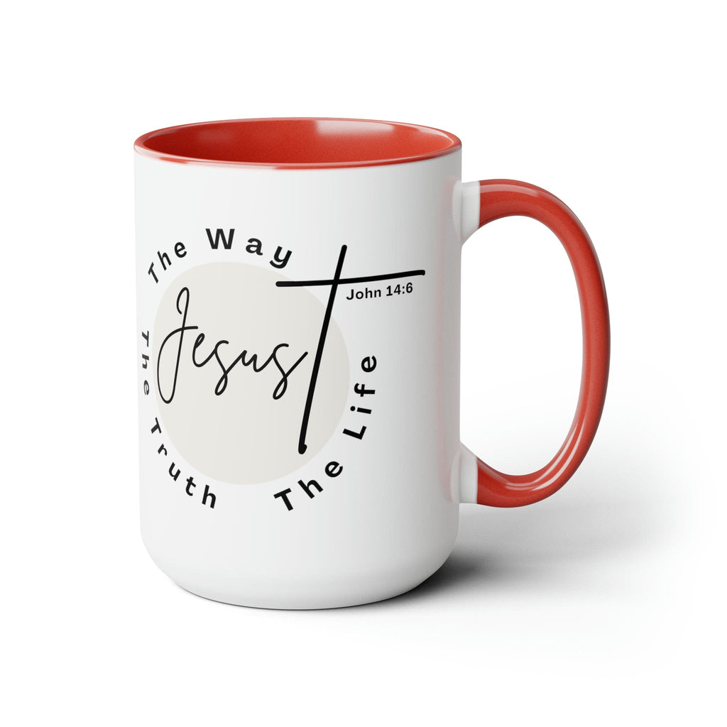 Ceramic Coffee Mug 15oz - Jesus the Way the Truth the Life - Christian