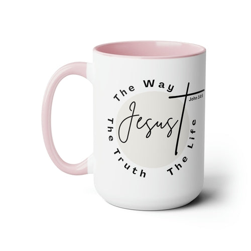 Ceramic Coffee Mug 15oz - Jesus the Way the Truth the Life - Christian