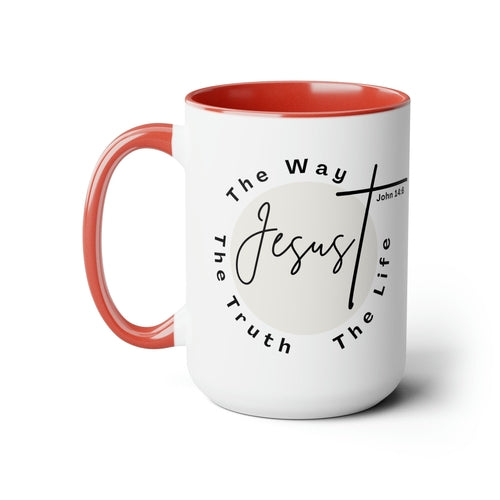 Ceramic Coffee Mug 15oz - Jesus the Way the Truth the Life - Christian