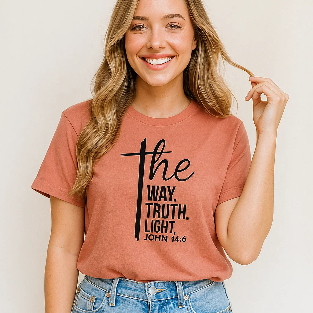 The Way Truth Light John 14:6 Christian T-Shirt