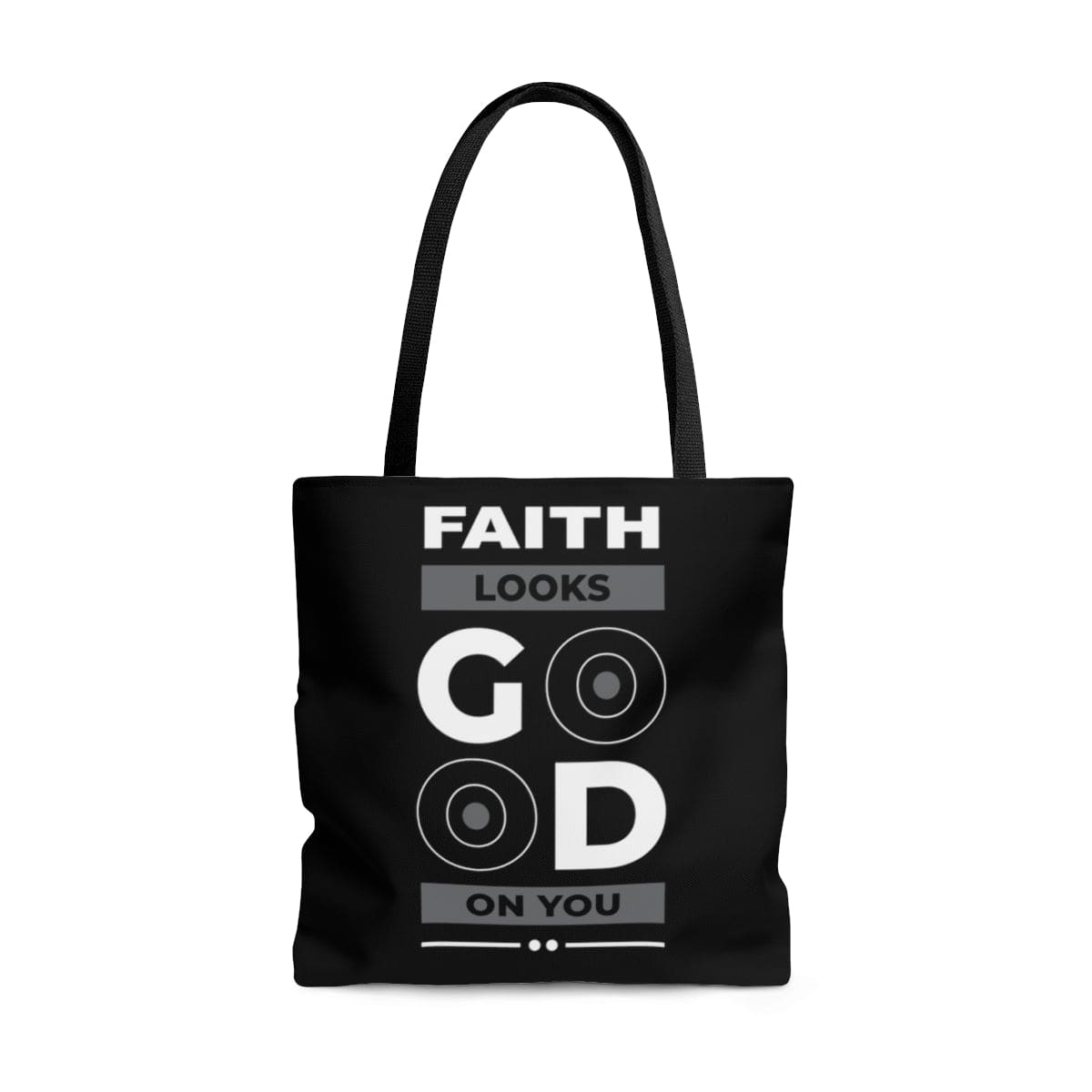 Large Tote Bag - Faith Looks Good on you - Christian Inspiration