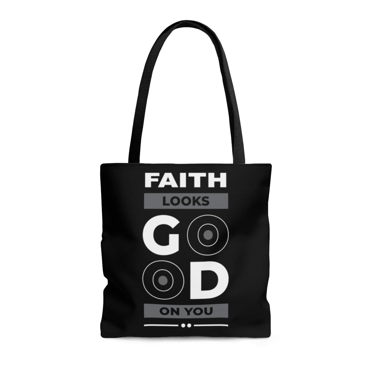 Large Tote Bag - Faith Looks Good on you - Christian Inspiration