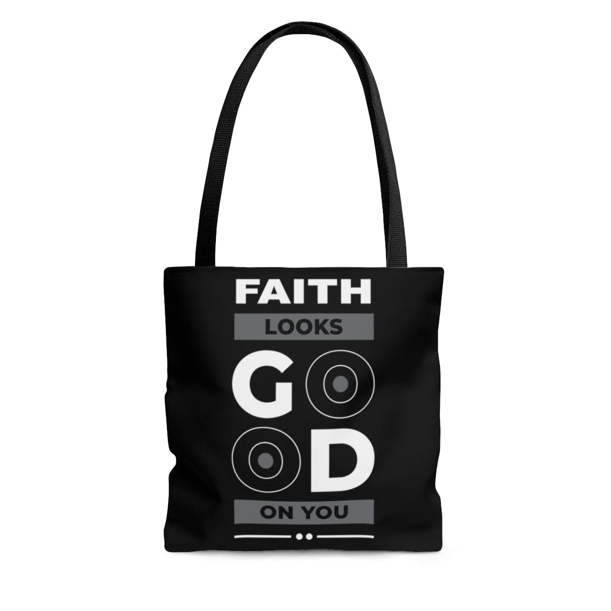 Large Tote Bag - Faith Looks Good on you - Christian Inspiration