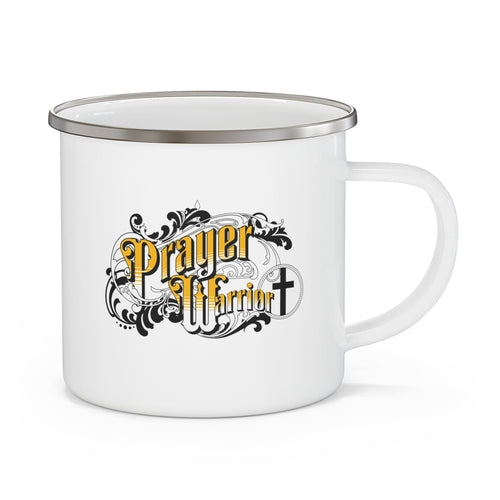 Enamel Camping Mug - Prayer Warrior Christian Inspiration - S6