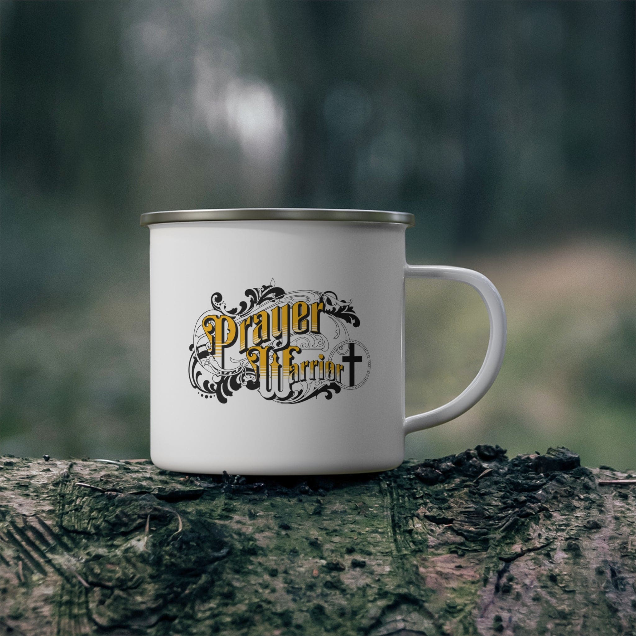Enamel Camping Mug - Prayer Warrior Christian Inspiration - S6