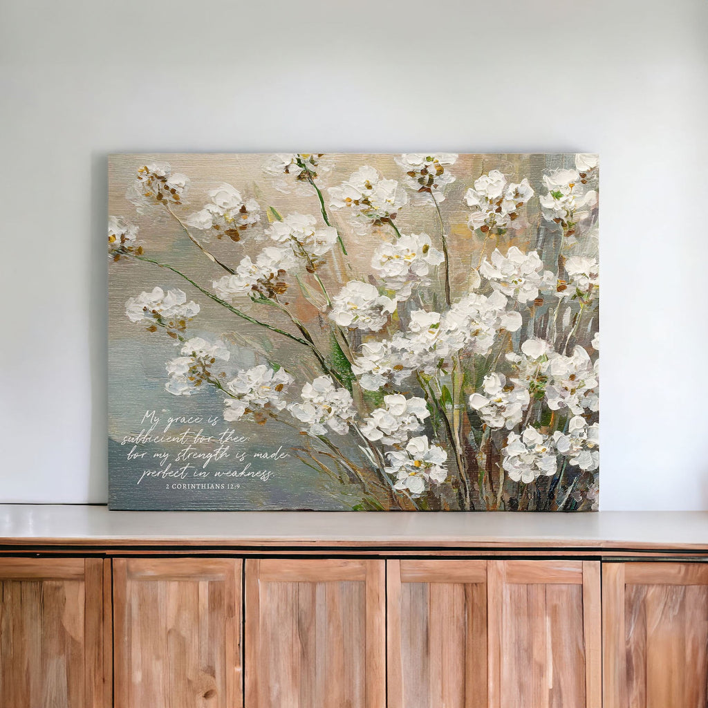 My Strength is Made Perfect In Weakness | Christian Canvas Art