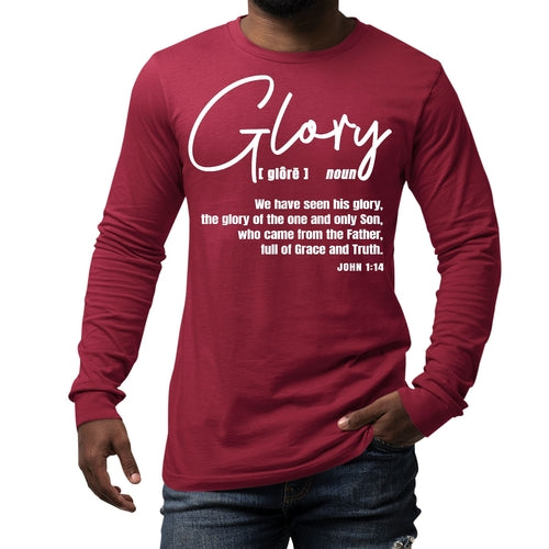 Mens Long Sleeve Graphic T-shirt - Glory - Christian Inspiration