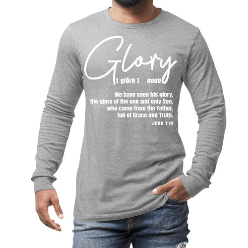 Mens Long Sleeve Graphic T-shirt - Glory - Christian Inspiration