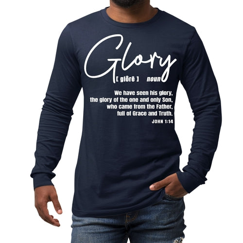 Mens Long Sleeve Graphic T-shirt - Glory - Christian Inspiration