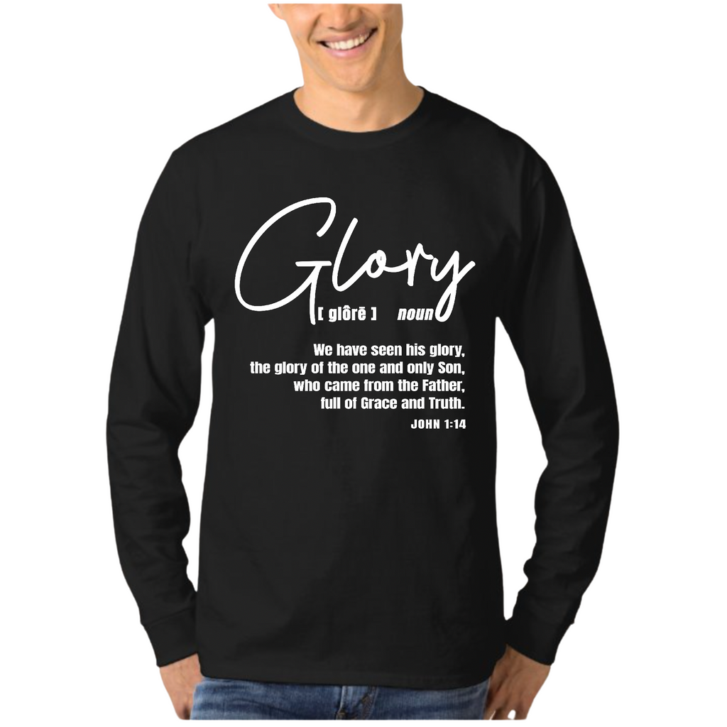 Mens Long Sleeve Graphic T-shirt - Glory - Christian Inspiration