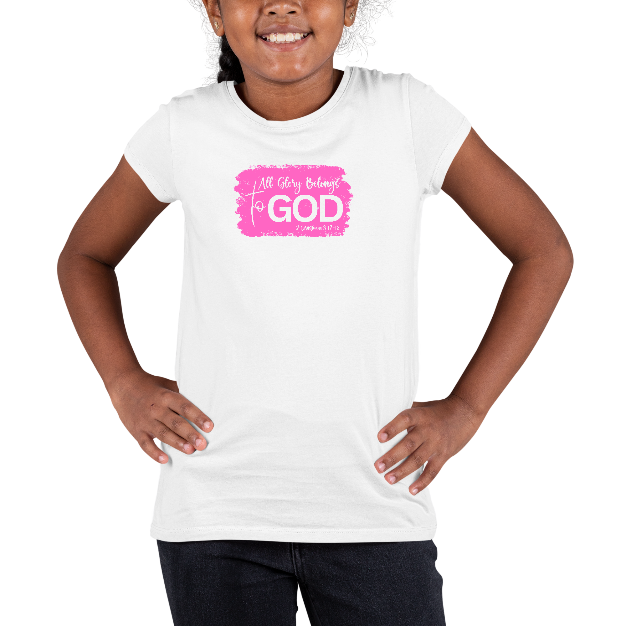 Youth Short Sleeve Graphic T-shirt All Glory Belongs to God Christian