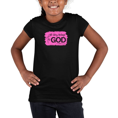 Youth Short Sleeve Graphic T-shirt All Glory Belongs to God Christian