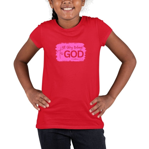 Youth Short Sleeve Graphic T-shirt All Glory Belongs to God Christian